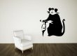 Banksy Style Hammer Rat Wall Decor