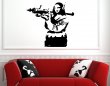 Banksy Style 'Mona Lisa with Bazooka' Vinyl Wall Sticker
