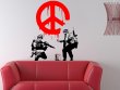 Banksy Style 'CND Peace Sign Soldiers' Art Vinyl Sticker