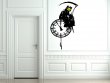 Banksy Style Grim Reaper On A Clock - Art Vinyl Decor