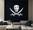 Pirate Anonymous Guy Fawkes Mask - Laptop / Car / Wall Sticker