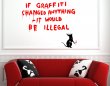 Banksy ' If graffiti changed anything - it would be illegal ' Vinyl Wall Sticker