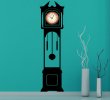 Grandfather Clock Silhouette Wall Decal - Clock Background