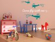 Come Fly With Me... With Three Funny Aeroplanes Wall Decor - Best for kids-room, nursery