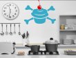 Cupcake crossbones with cherry wall decal