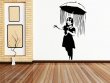 Banksy Girl with Umbrella wall sticker