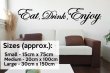Eat, drink, enjoy! Version 2 horizontal - Kitchen, dinning room wall sticker.