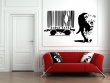 Banksy Style Barcode Leopard - Large Vinyl Sticker