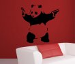 Banksy style Panda Waving Hand Guns X-LARGE 100cm
