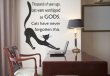 Thousands of years ago, cats were worshipped as gods. Cats have never forgotten this. QUOTE WALL STICKER