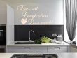 Eat well, laugh often, love much! Stylish quote wall sticker