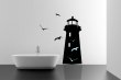 AMAZING LIGHTHOUSE WITH SEAGULLS BEDROOM WALL STICKER