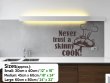 'Never trust a skinny cook' - Kitchen / Dining Room Wall Decal