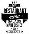 'Restaurant menu' - Large Vinyl Decor