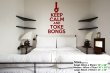 'Keep Calm and Toke Bongs' - Vinyl Wall Sticker