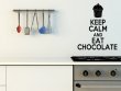 'Keep Calm and Eat Chocolate' - Funny Vinyl Decal