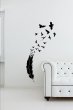Feather and Birds - Flowing Wall Decoration