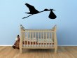 Stork carrying the baby - Lovely Baby Room / Nursery Wall Decor