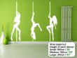 Set of 3 Pole Dancers Silhouette - Large Wall Decorations