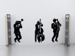 Jazz Band Silhouette - Large Wall Stickers