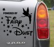 Tinkerbell Powered By Fairydust version 1 - Lovely Car Sticker