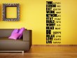  'Think positively, excercise daily...' - Giant Motivational Wall Sticker Versio