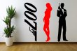 James Bond Set Of 3 Stickers - Large Wall Decoration