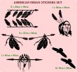 American Indian - Set Of 8 Stickers - Perfect For 4x4, SUV Car 