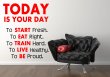 'Today is your day. To Start fresh. To Eat Right...' Giant Motivational Quote Wall Decal