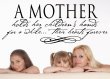 'A Mother holds her children's hands for a while... their hearts forever.' Large Wall Sticker