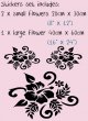 Set of 3 Hibiscus Stickers -  Car - Fridge - Wall Stickers