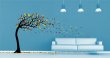 Four Seasons - Stunning Large Tree on the Wind Wall Stickers