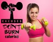 Excuses don't burn calories - Premium Motivational Gym Wall Sticker