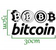 Set of 5 BITCOIN logos Cryptocurrency BTC Decal Wall Car Laptop Transfer