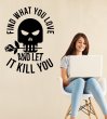 Find what you love and let it kill you! Stunning Wall Sticker Decal with skull and rose