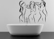 Set Of 3 Sexy Outline Art Ladies Large Removable Wall Sticker Attractive Stickers