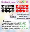 Lovely Set of 12 Creative Hearts Large Wall Sticker Removable Decal High Quality