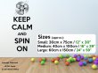 Keep Calm and Spin On Amazing Modern Wall Sticker