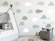 Set of 16 Clouds Wall Stickers Removable Minimalist Decals