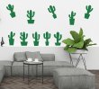 Multi Shaped Cactus Cacti Plants Set of 10 Removable Wall Stickers