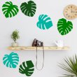 Set of 6 Tropical Leaves Palm Tree Leaf Wall Sticker