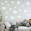 18 x Multi Size Snowflakes Christmas Wall Stickers Winter Decoration Fast UK Delivery