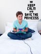 'Keep Calm and Save The Princess' - Teenager / Gamer / Kids Room Wall Decal
