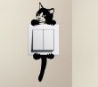 Designer - Cute Smiling Kitty Cat Pet Light Switch Sticker Funny Wall Decal