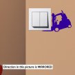 Designer - Funny Forklift Light Switch Sticker Wall Decal