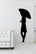 'Girl with Umbrella' - Lovely Large Vinyl Decal