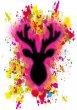 Stunning Fuchsia Modern Deer Splash Poster