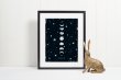 Phases Of Moon Scandinavian Nordic Print Hygge Large Poster