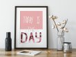 Today Is The Day Scandinavian Scandi Nordic Poster Marble & Pink Gold Hygge Prin