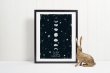 Poster 'To the moon and back' Black and White Premium Moon Print